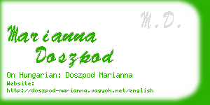 marianna doszpod business card